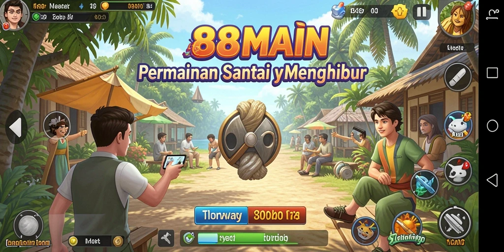 Tangkapan layar gameplay 88MAIN yang seru dan penuh warna.