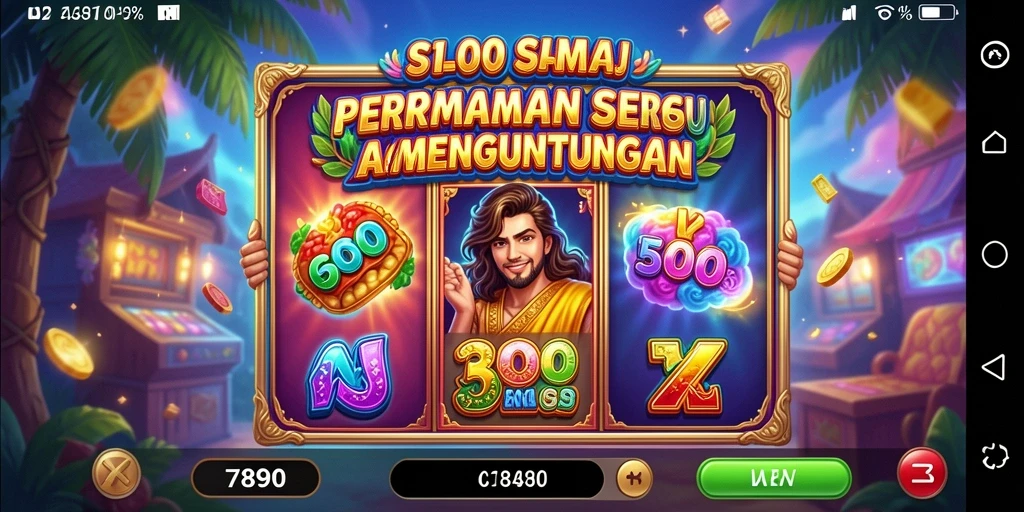 Tampilan gameplay C7890 yang menampilkan gulungan slot berputar.