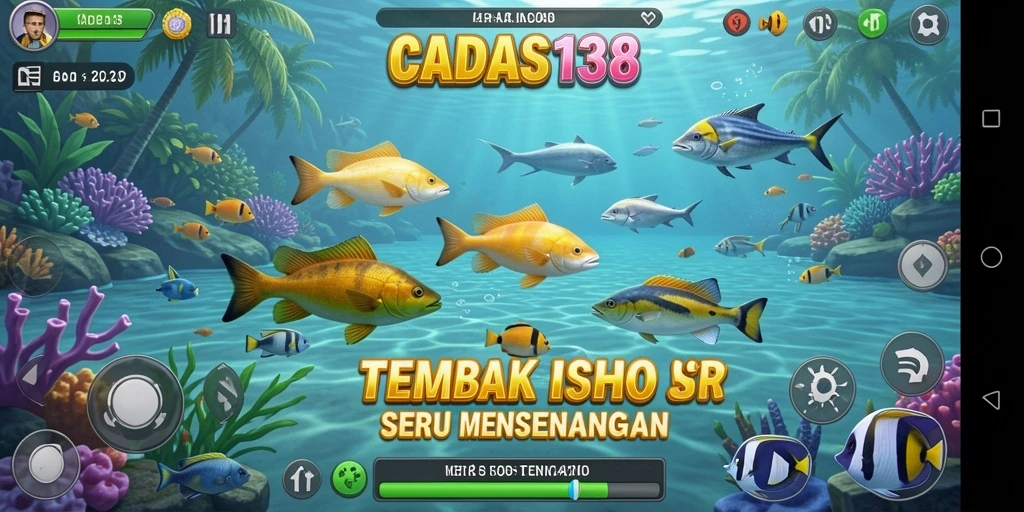 Screenshot gameplay menampilkan suasana seru menembak ikan.