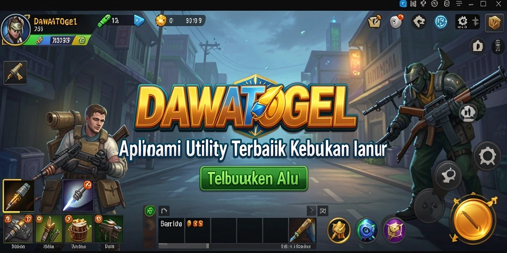 Tampilan utama antarmuka DAWATOGEL dengan fitur utility yang menarik.