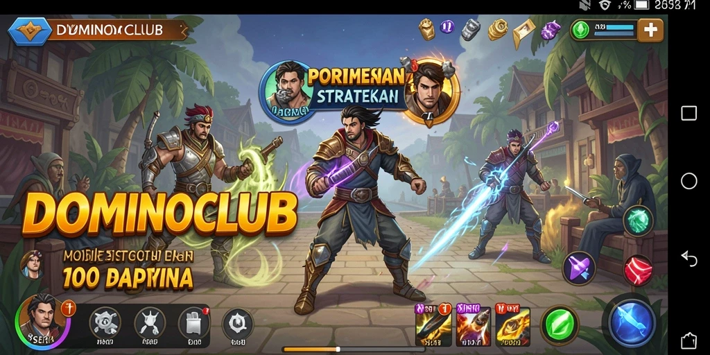 Tampilan gameplay menarik dalam DOMINOCLUB dengan strategi yang dinamis.