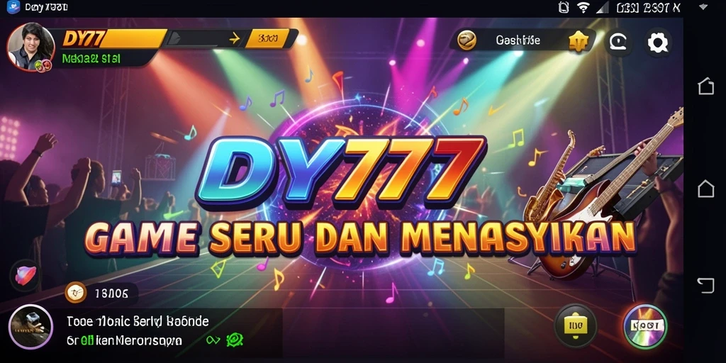Tampilan screenshot utama DY777 menunjukkan gameplay yang seru dan interaktif.