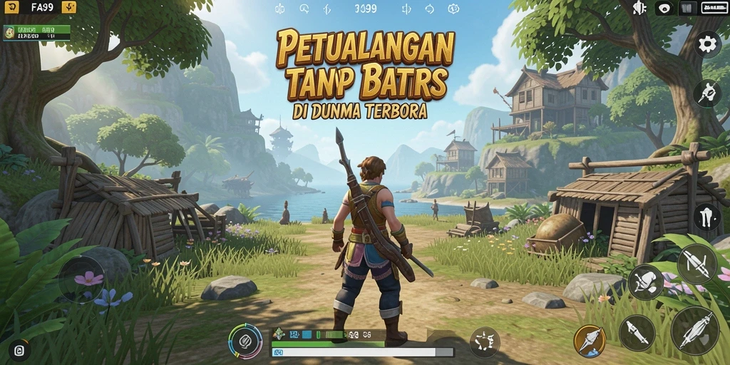 Screenshot menampilkan aksi seru dalam dunia terbuka FA99.