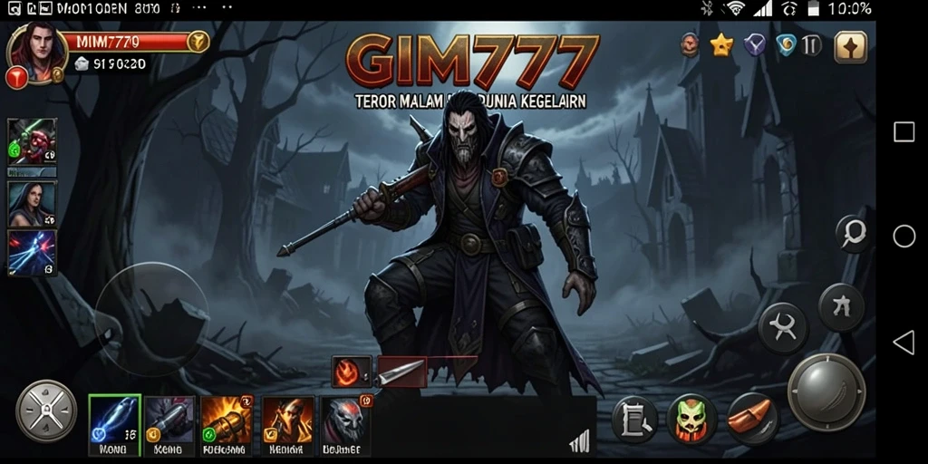 Screenshot GIM777 menampilkan aksi horor menegangkan di dalam kegelapan.