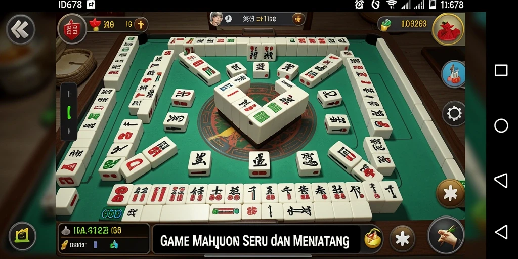 Screenshot gameplay ID678 menampilkan aksi seru permainan Mahjong.