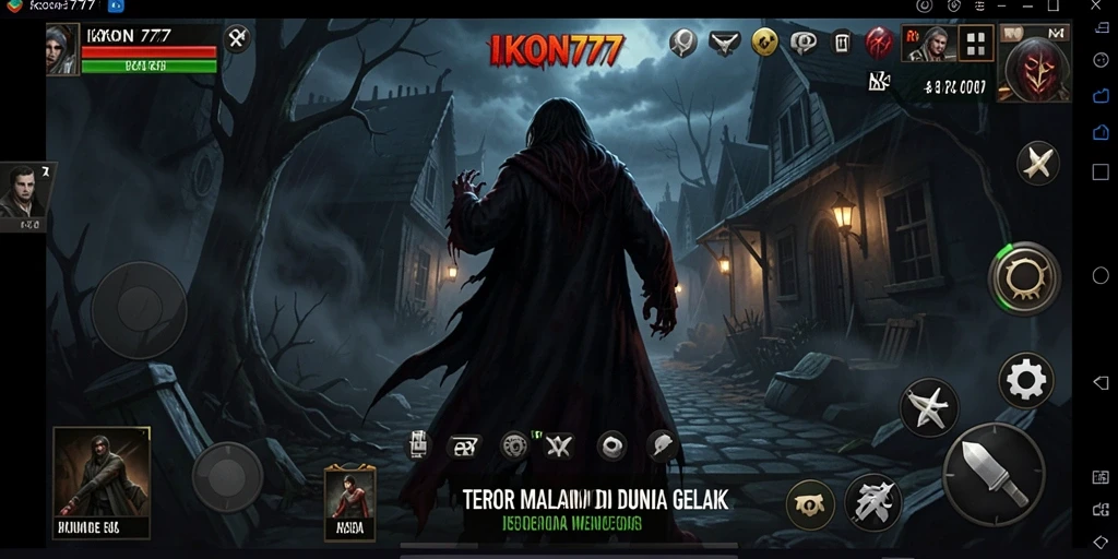 Screenshot gameplay IKON777 yang menampilkan suasana Horror yang mendebarkan.