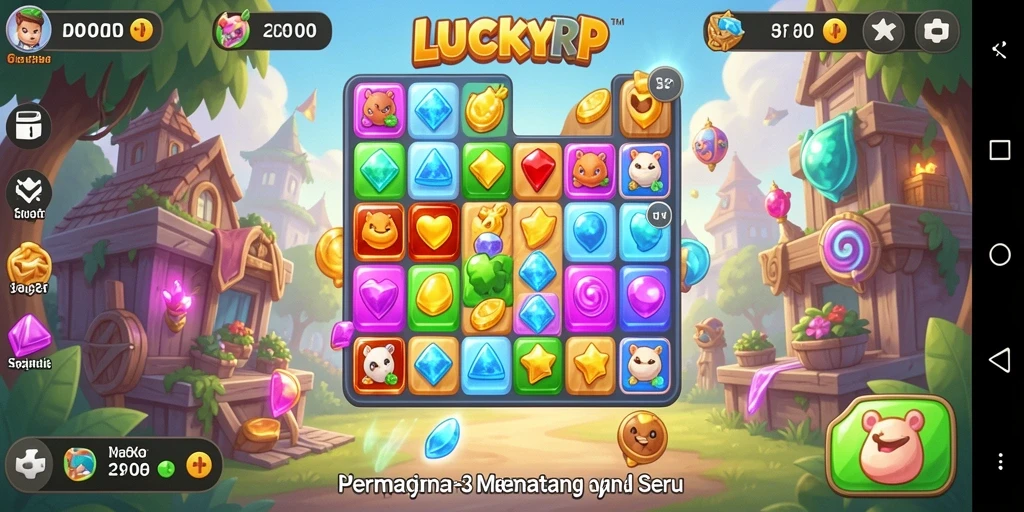 Screenshot LUCKYRP menampilkan gameplay seru dengan kombinasi warna menarik.