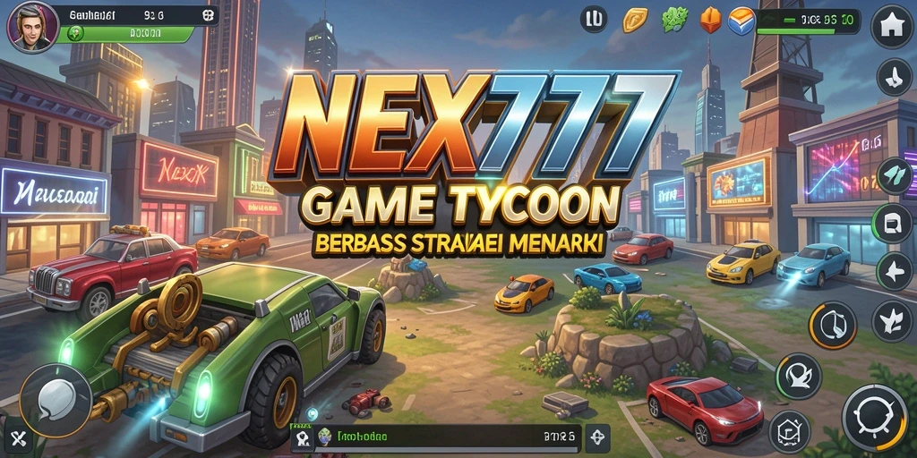 Tangkapan layar gameplay NEX777 yang menunjukkan manajemen bisnis Tycoon.